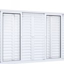 Ver imagem 3 de Janela Veneziana Alumínio Central 4 Folhas Móveis 2 Fixas Lucasa Eccellente 100x150cm Branco