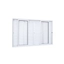 Ver imagem 1 de Janela Veneziana Alumínio Central 4 Folhas Móveis 2 Fixas Lucasa Eccellente 100x150cm Branco