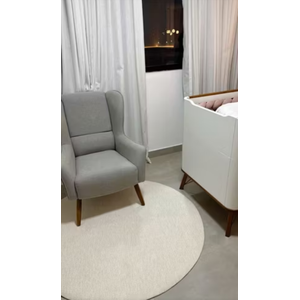 Tapete em Linho e Base Antiderrapante