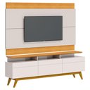 Ver imagem 1 de Rack Bancada 3 Gavetas com Nicho e Painel para Tv Classic 1.8 Off White Nature - Imcal