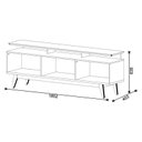 Ver imagem 2 de Rack Bancada 3 Gavetas com Nicho e Painel para Tv Classic 1.8 Off White Nature - Imcal