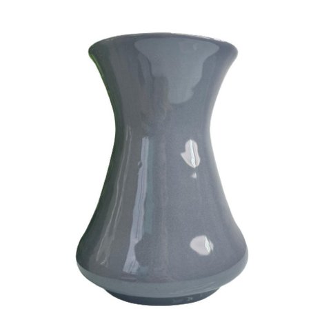 Vaso centro de mesa médio cinza de cerâmica decorativo