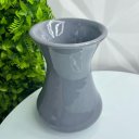 Ver imagem 3 de Vaso centro de mesa médio cinza de cerâmica decorativo