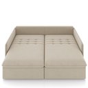 Ver imagem 6 de Sofá Cama Retrátil para Sala de Estar 174cm Una K01 Veludo Bege - Lyam Decor