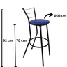 Banqueta Banco Alto Cozinha Alta Bar Bistro Area Americana:azul - 2