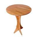 Ver imagem 3 de Mesa Bistrô Alta Geovani 60x60cm em Madeira Maciça para Bar e Varanda - Amêndoa