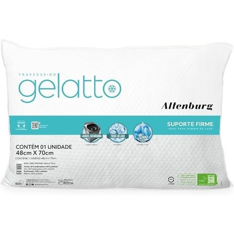 Travesseiro 48x70cm Gelatto Turquesa Altenburg
