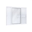 Ver imagem 1 de Janela Veneziana Alumínio Lateral 3 Folhas Eccellente 120x150cm Lucasa Branco