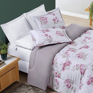 Cobredrom Grosso King Size 200 Fios Nyla Dupla Face Estampado Super Fofinho:ROSA