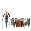 Ver imagem 6 de Conjunto Sala de Jantar Amsterdã New Mesa com Tampo Giratório 6 Cadeiras Trieste Madeirado/Mascavo