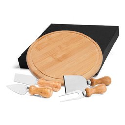 Conjunto Kit para Queijo em Bambu e Inox Córdoba 5 Peças Welf - 3