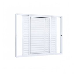 Janela de Aluminío Veneziana 120x150cm 3 Folhas Móveis Lucasa Eccellente - 2