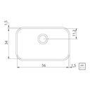 Ver imagem 4 de Cuba Tramontina de Embutir Lavínia Inox Alto Brilho 56x34cm 94024/207