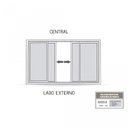 Ver imagem 4 de Janela de Correr Alumínio Central 2 Folhas Móveis 2 Fixas com Grade Lucasa Eccellente 100x150cm Branco