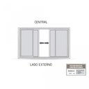 Ver imagem 4 de Janela de Correr Alumínio Central 2 Folhas Móveis 2 Fixas com Grade Lucasa Eccellente 100x150cm