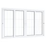 Janela de Aluminío de Correr 120x200cm 2 Folhas Móveis 2 Fixas com Grade e Vidro Lucasa Eccellente - 2
