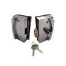 Fechadura 3530 bico de papagaio para porta de correr + contra fechadura 3534 v/v - Cromado - 1