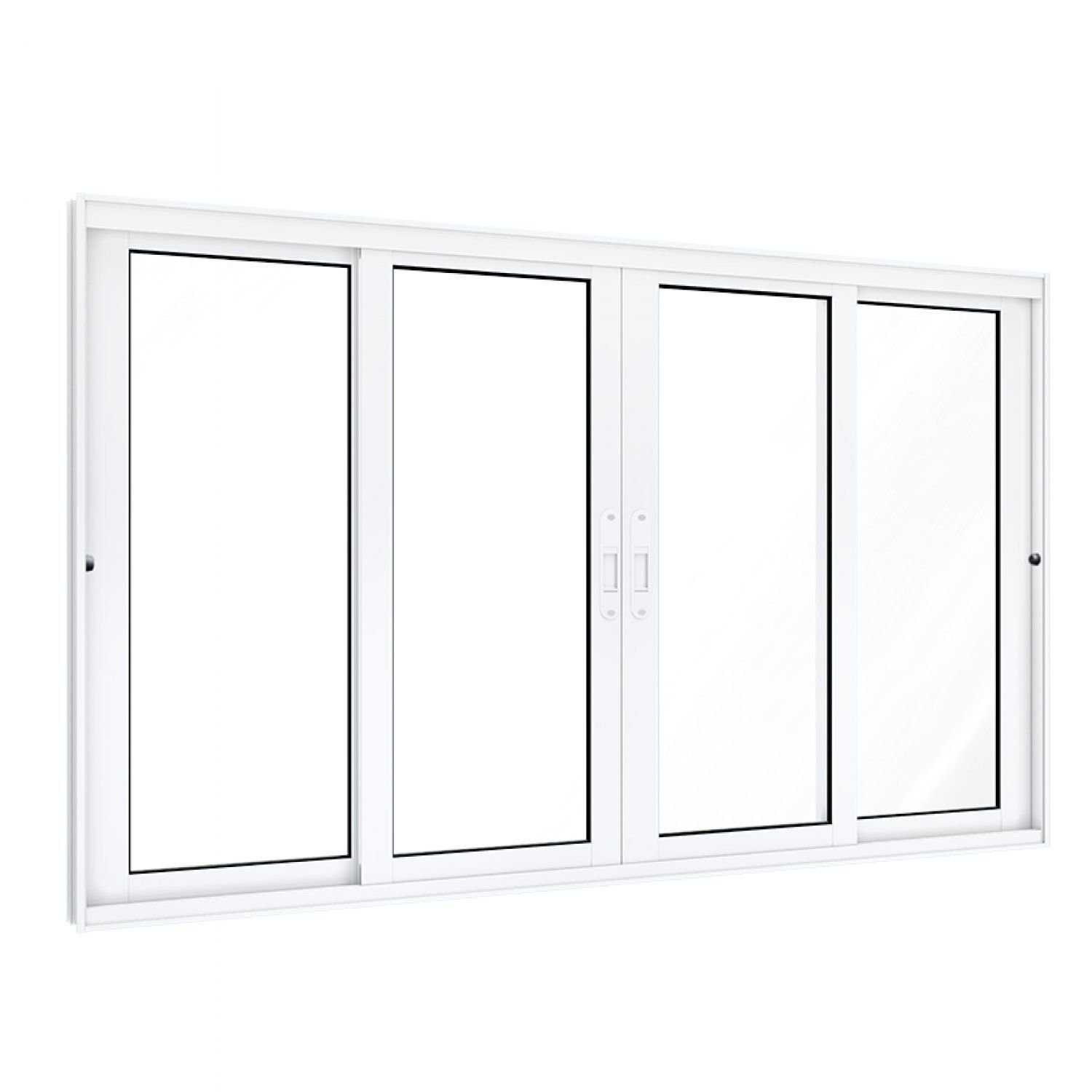 Janela de Alumínio de Correr 100x150cm 2 Folhas Móveis 2 Fixas com Vidro Lucasa Eccellente Branco Menor preço em Janela de Alumínio de Correr 100x150cm 2 Folhas Móveis 2 Fixas com Vidro Lucasa Eccellente Branco