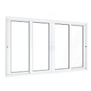 Ver imagem 1 de Janela de Alumínio de Correr 100x150cm 2 Folhas Móveis 2 Fixas com Vidro Lucasa Eccellente Branco