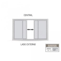 Janela de Alumínio de Correr 120x200cm 2 Folhas Móveis 2 Fixas com Vidro Lucasa Eccellente - 4