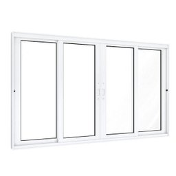 Janela de Alumínio de Correr 120x200cm 2 Folhas Móveis 2 Fixas com Vidro Lucasa Eccellente - 2