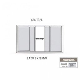 Janela de Alumínio de Correr 120x200cm 2 Folhas Móveis 2 Fixas com Vidro Lucasa Eccellente - 4