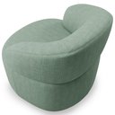 Ver imagem 7 de Kit 02 Poltronas Giratória Orgânica para Sala de Estar Living Helena L02 Linho Verde Menta - Lyam