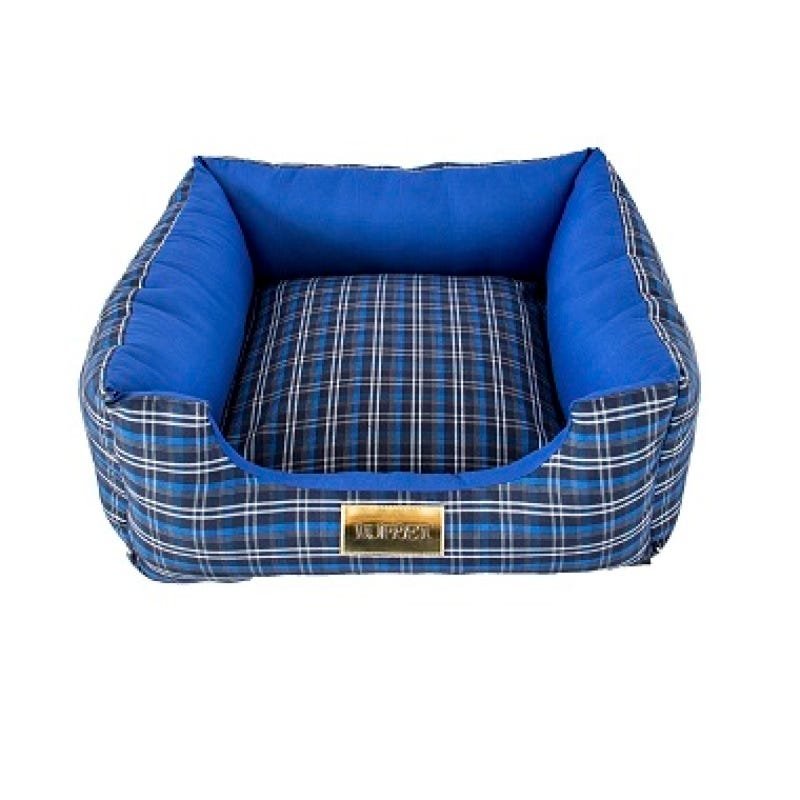 Cama Quadrada Para Cachorro Ou Gato Luppet Rosa Xadrez GG