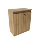 Ver imagem 1 de Balcão para Escritório com 2 Portas e Chave Me4149 Amêndoa Tecnomobili