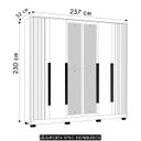 Ver imagem 4 de Guarda Roupa Casal 237cm com Espelho Vinna A02 Off/cinamomo - Mpozenato