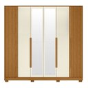 Ver imagem 6 de Guarda Roupa Casal 237cm com Espelho Vinna A02 Off/cinamomo - Mpozenato