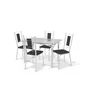 Conjunto Sala de Jantar Mesa Tampo de Vidro Retangular Elba e 4 Cadeiras Florença Crome - 3