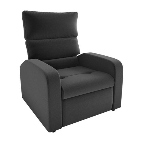 Poltrona do Papai Reclinável Kwid Veludo Cinza Matrix