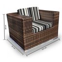 Ver imagem 2 de Conjunto de Sofá Fibra Sintética Cidade do Cabo - 1 Sofá 2L + 2 Poltronas + 1 Mesa Centro - Tecido I