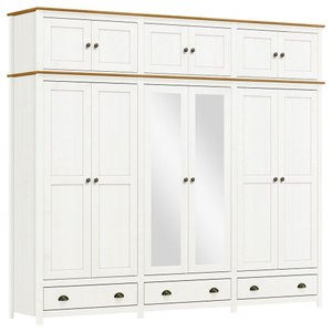 Guarda Roupa Roupeiro 12 Portas 3 Gavetas Topázio 9134bf Branco Freijó Finestra