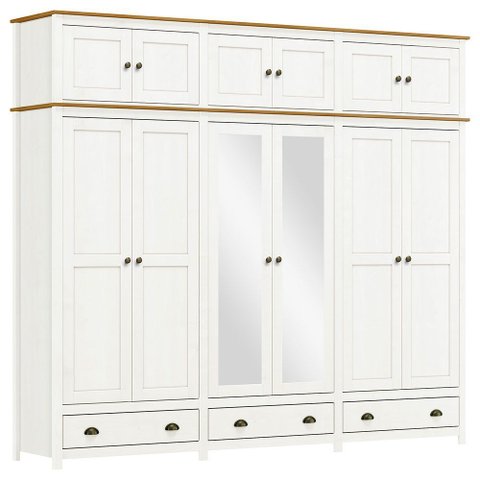 Guarda Roupa Roupeiro 12 Portas 3 Gavetas Topázio 9134bf Branco Freijó Finestra