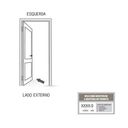 Ver imagem 4 de Porta de Aço Postigo 215x90cm com Grade Mosaico e Vidro Mini Boreal Lucasa Branco
