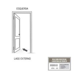 Porta de Aço Postigo 215x90cm com Grade Mosaico e Vidro Mini Boreal Lucasa Branco - 4 Porta de Aço Postigo 215x90cm com Grade Mosaico e Vidro Mini Boreal Lucasa Branco - 4