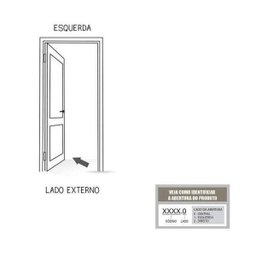 Porta de Aço Postigo 215x90cm com Grade Mosaico e Vidro Mini Boreal Lucasa - 4