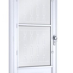 Porta de Aço Postigo 215x90cm com Grade Mosaico e Vidro Mini Boreal Lucasa Branco - 3 Porta de Aço Postigo 215x90cm com Grade Mosaico e Vidro Mini Boreal Lucasa Branco - 3