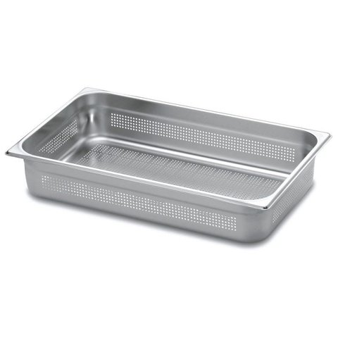 Cuba GN Aço Inox 1/1 65mm Perfurada