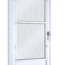 Ver imagem 3 de Porta de Aço Postigo 215x90cm com Grade Mosaico e Vidro Mini Boreal Lucasa Branco