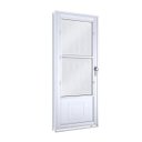 Ver imagem 1 de Porta de Aço Postigo 215x90cm com Grade Mosaico e Vidro Mini Boreal Lucasa Branco