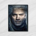 Ver imagem 1 de Quadro The Witcher 24x18cm - com vidro:Madeira preta