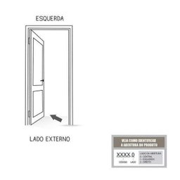 Porta de Aço Postigo 215x90cm com Grade Mosaico e Vidro Mini Boreal Lucasa  - 4