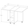 Mesa de Jantar Dobrável Nature com Bancos em Mdf - Vira Aparador - 5