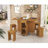 Mesa de Jantar Dobrável Nature com Bancos em Mdf - Vira Aparador - 1