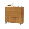 Mesa de Jantar Dobrável Nature com Bancos em Mdf - Vira Aparador - 4