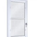 Ver imagem 3 de Porta de Aço Postigo 215x90cm com Grade Quadrada e Vidro Mini Boreal Lucasa Branco