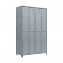 Ver imagem 1 de Armário Roupeiro de Aço Vestiário Academia 8 Portas Locker - Cinza